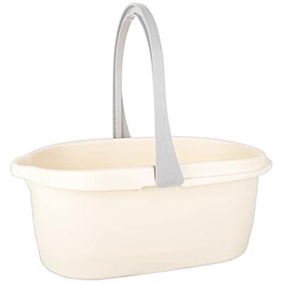 Mifoci Plastic Bucket Cleaning 5 Quart Square Bucket Red Green Yellow White  Utility Small Bucket with Handle for House Cleaning Storage Livestock