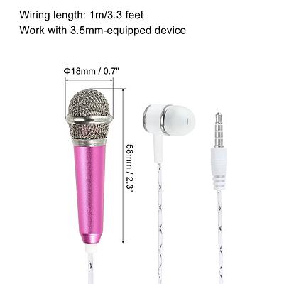 DELADOLA Mini Microphone,Portable Vocal Tiny Microphone, Asmr  Microphone,Phone Microphone, Mini Karaoke Microphone for Voice Recording  Chatting and