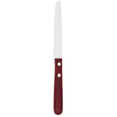 Acopa 4 1/2 Stainless Steel Steak Knife with Black Polypropylene Euro  Handle - 12/Case