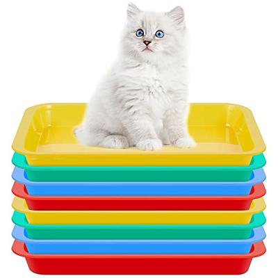 10 Pieces Small Litter Box for Kittens Bunny Litter Box,Open Cat Litter Box  Kitten Litter Pan, Small Pet Kitty Guinea Pig Litter Box Waterproof Travel