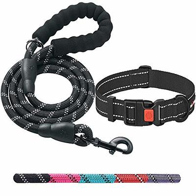  JSXD Dog Leash,5 FT Heavy Duty Double Handle Dog