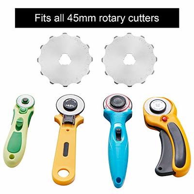 2 Pieces 45 mm Perforating Rotary Replacement Blades 45 mm Rotary Cutter  Blades with Plastic Box for Crochet Edge Cutting Crafting Sewing Leather  Paper Cardstock - Yahoo Shopping