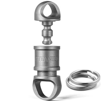 FEGVE Titanium Quick Release Swivel Keychain, Pull Apart