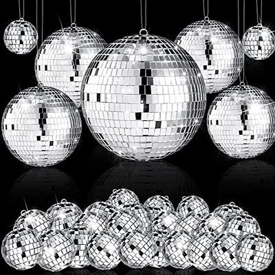 Suwimut 4 Pack Mirror Disco Ball, 6 Inches Cool and Fun Silver Hanging  Party Disco Ball with Attached String for a Party or Dj Light Effect, Party  Decorations, Home Decorations, Stage Props 