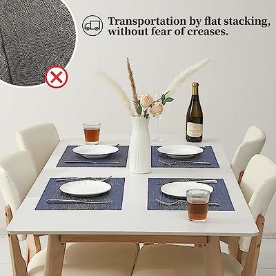 SHACOS Faux Leather Placemats Set of 6 Heat Resistant Place Mats for Dining  Table Non Slip Wipeable Table Mats for Kitchen Coffee Table Indoor Outdoor