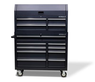 Kobalt Mini 10.83-in Friction 2-Drawer Blue Steel Tool Box in the