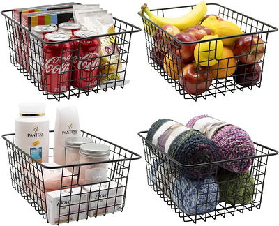 12 Pack ] Plastic Storage Baskets - Small Pantry Organization and Storage  Bins - Household Organizers for Laundry Room, Bathrooms, Bedrooms,  Kitchens, Cabinets, Countertops, Under Sink or On Shelves - Yahoo Shopping