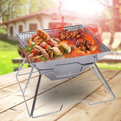 Heavy Duty Cast Iron Tabletop BBQ Grill Stove for Camping Picnic