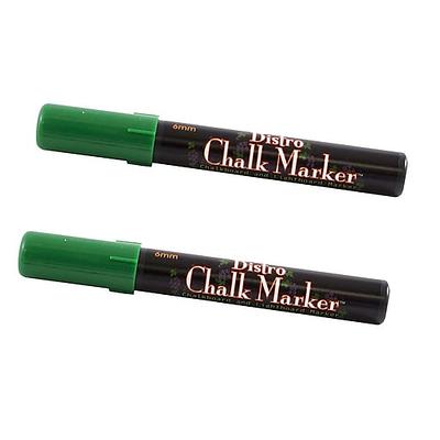 Marvy Uchida® Broad Point Erasable Chalk Markers, Green, 2/Pack