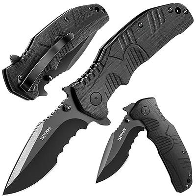 Holtzman's Gorilla Survival Mens Folding Pocket Knife Set D2 Steel