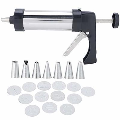 Pastry press - Pastry Accessory - Cookie syringe and filling syringe with  16 stencils and 6 nozzles 