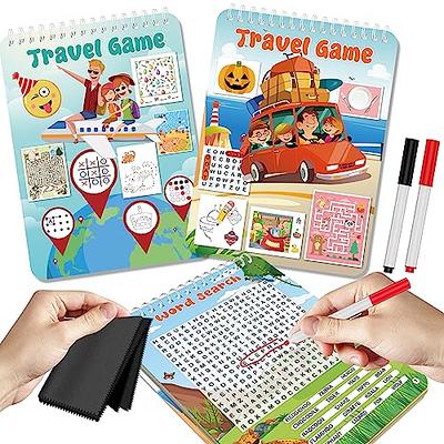 Qilery 6 Portable Travel Game 120 Sheets Activities Game Pad