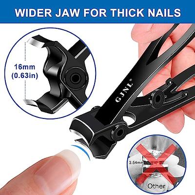 FUMAX Toenail Clippers for Seniors Men 360 Degree Rotary, Long Handle Heavy  Duty Fingernail Clippers, Ultra Sharp Stainless Steel Curved Blades, Easy