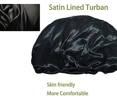 Men Muslim Durag Turban Head Wrap Satin Lined Head Scarf Hijab Hat