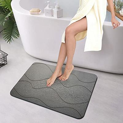 Graplife Stone Bath Mat Non-Slip Fast-Drying Mat for Kitchen Counter Tub 