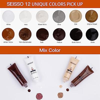 SEISSO Wood Filler Sticks Touch Up Repair Kit Wood Furniture Scratches  Restore Sticks and Markers for Hardwood Oak Wood Floors