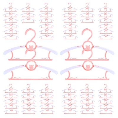 30 Pack Baby Hangers for Nursery Closet, Kids Baby Clothes Hangers Space  Saving Adjustable Non-Slip Toddler Infant Clothes Hangers with Windproof