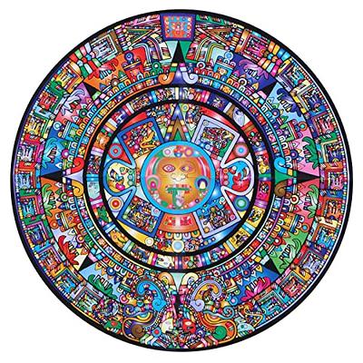 Bgraamiens Puzzle-Aztec Totem-1000 Pieces Round Puzzle Color