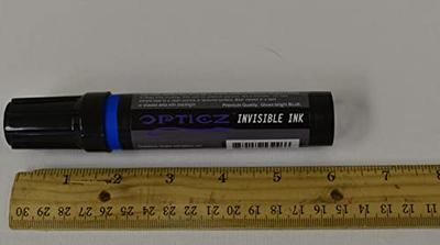 Opticz XL Blue Blacklight Reactive Large Tip Invisible UV Ink Security  Marker