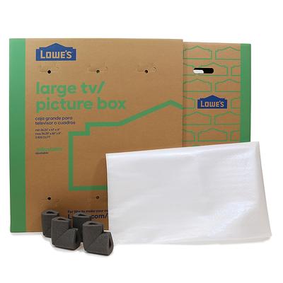 Lowe's 24-in W x 18-in H x 18-in D Classic Large Cardboard Moving Box with  Handle Holes in the Moving Boxes department at