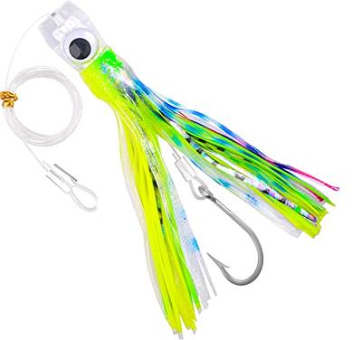 Kunsilane Trolling Skirt Tuna Lures Set of 5pcs 8 inch Fishing Saltwater  Lures for Mahi Marlin Dolphin Wahoo，with Rigged Hooks Big Game Fishing Lures  - Yahoo Shopping