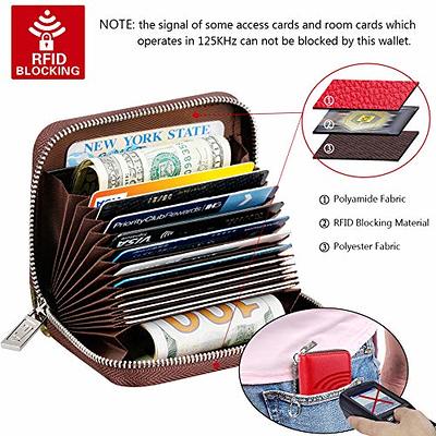 FurArt Credit Card Wallet, Zipper Cases Holder For Men Women, RFID Black