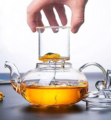 Frieling Stainless Steel Teapot with Infuser, Tea Warmer with Teapot Infuser  for Loose Tea, 14 Ounces 