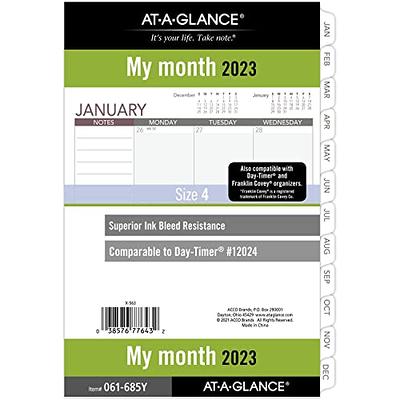 2023-2024 Planner Refills - 2023-2024 Weekly & Monthly Planner Refill, July 2023-June 2024, 7-Hole Punched, Desk Size 4, 5.8 x 8.3, Ocean