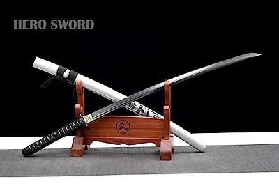 Hand Forged High Manganese Steel Black Katana Real Japanese