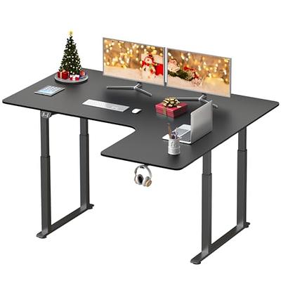 EUREKA ERGONOMIC Standing Desk L Shaped, 60 Inch Gaming Desk Electric  Height Adjustable Dual Motor Rising Sit Stand Up Corner Desk for Computer  Home