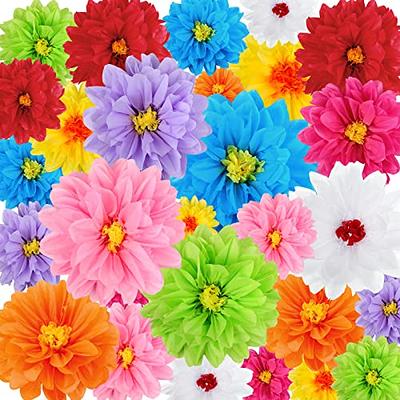 Mexican Crepe Paper Tissue Flowers - Set of 10