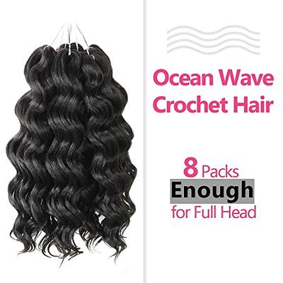 Outlet Deal | Deep Wave Crochet Hair 10 Color 99J | Pre-Looped Wavy Curly  Crochet Synthetic Hair