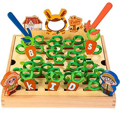 Montessori Toys for 1+ year old, 8-in-1 Wooden Activity Truck Toy Includes  Carrot Harvest Game, Sorting & Stacking Toy, Magnetic Fishing Game