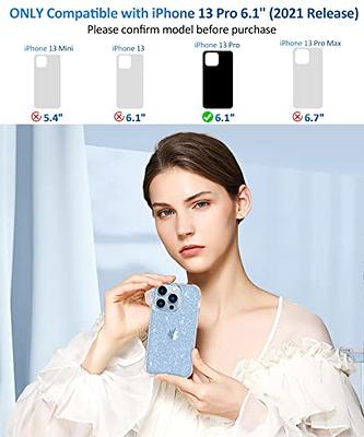 Cutebe [3 in 1 Crystal Phone Case for iPhone 13(2021)/iPhone 14(2022) 6.1,  Cute Protective Cover with 9H Temper Glass Screen Protector + HD Temper