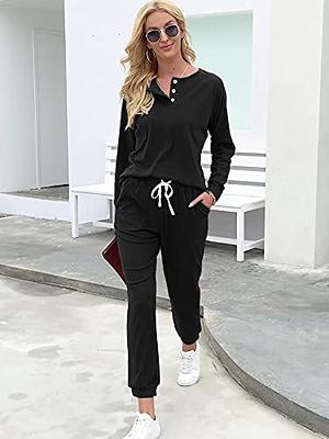 Two Piece Outfits for Women Pants Set, Matching Lounge Sets for Women  Winter Black S - Yahoo Shopping