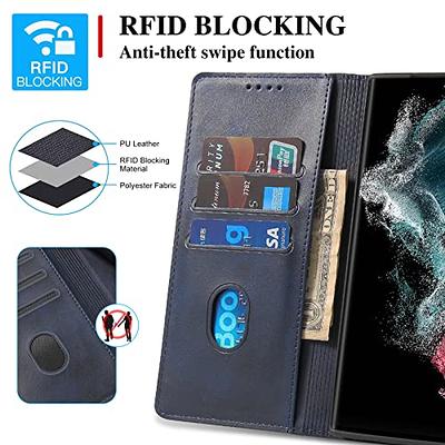 Samsung S22 Ultra Magnetic Leather Wallet Case - Magnetic Wallet