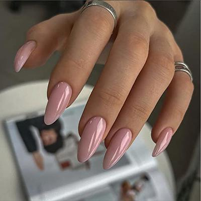 Brown Glitter Medium Length Press On Nails