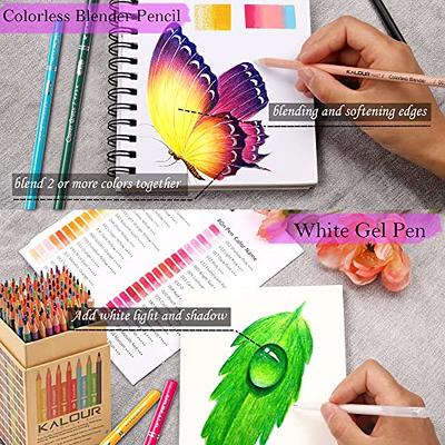 KALOUR 72 Count Colored Pencils for Adult Coloring Books, Soft Core,Ideal  for Drawing Blending Shading,Color Pencils Set Gift for Adults Kids