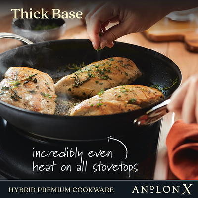 Anolon X Hybrid Nonstick Induction Frying Pan, 8.25-Inch, Super Dark Gray