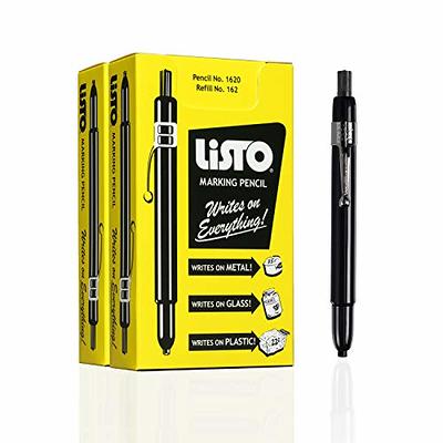 Listo Marking Pencil Refill - Black - 72 / Box