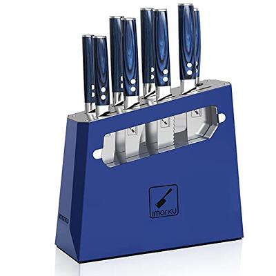 Knife Set, imarku 9 Piece Kitchen Knife Set, Knife Sets for Kitchen with  Block and Sharpener, Japanese Stainless Steel Professional Knife Set for  Chef with Ergonomic Handle, Blue - Yahoo Shopping