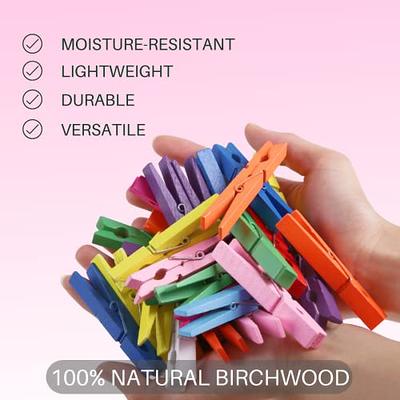 Colored Clothespins, Colorful Clothes Pins Wooden Clips Rainbow Colors 50  Pack Decorative Crafts Pegs Photos Pictures Decoration Clip Clothing  Hanging