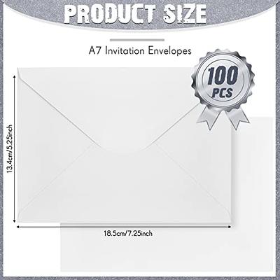 50 Pack Gold Glitter A7 Invitation Letter Envelopes for Wedding, Bulk  Mailers (5x7 In)