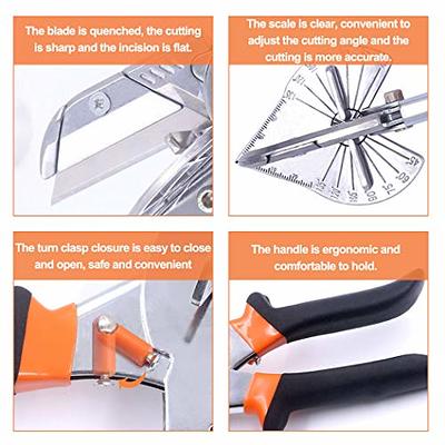 Terizger Miter Shears for Angular,Quarter Round Cutting Tool,Multi Angle  Miter Shear Cutter for Wood Chips, 0-135 Degree Adjustable, with 1 Extra