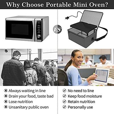 Portable Oven, 110V Portable Food Warmer Personal Portable Oven Mini  Electric Heated Lunch Box for Reheating & Raw Food Cooking in Office,  Travel, Potlucks and Home Kitchen (Gray) - Yahoo Shopping