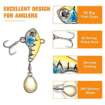 TRUSCEND Fishing Lures for Bass Trout Pike, Fishing Spinner Copper