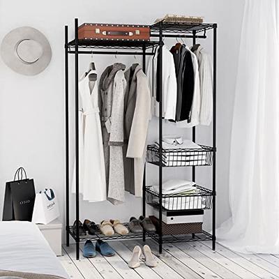 2 Tiers Rod Closet Organizer Garment Rack Clothes Hanger Storage