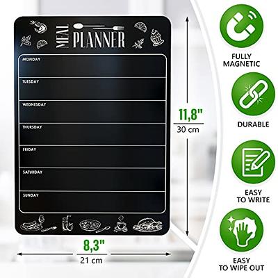 Dry Erase Magnetic Menu for Refrigerator A4 (8.5x12 inch) - Weekly Meal  Planner for Fridge - Blackboard Magnetic Menu Board for Kitchen - Weekly  Menu Black Board - Fridge Meal Planner Magnet - Yahoo Shopping