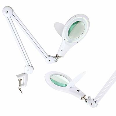 Upgraded Switch】 10X Magnifying Glass with Light, HITTI 2-1 Desk