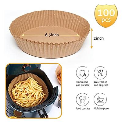 Air Fryer Disposable Paper Liner - 100 Plack, 6.3 Airfryer Instant Pot  Oven Insert Parchment Sheets Round, Grease and Water Proof Non Stick Basket